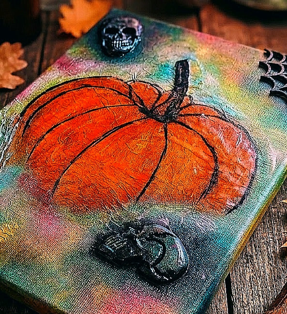 Obraz 3D z dynią i motywami Halloween - Pumpkin night