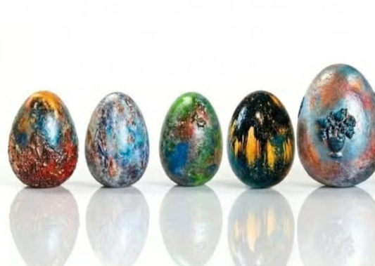 Artistic Fabergé style eggs – year-round decoration (3 small pieces)