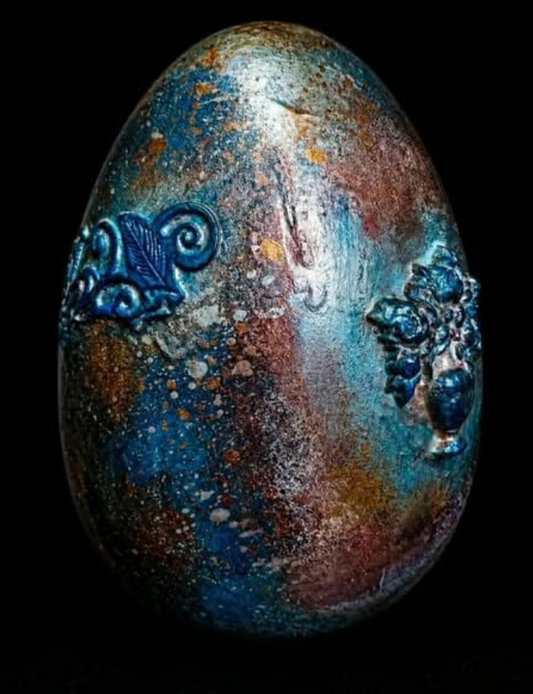 Large Fabergé Egg - artistic, hand-decorated