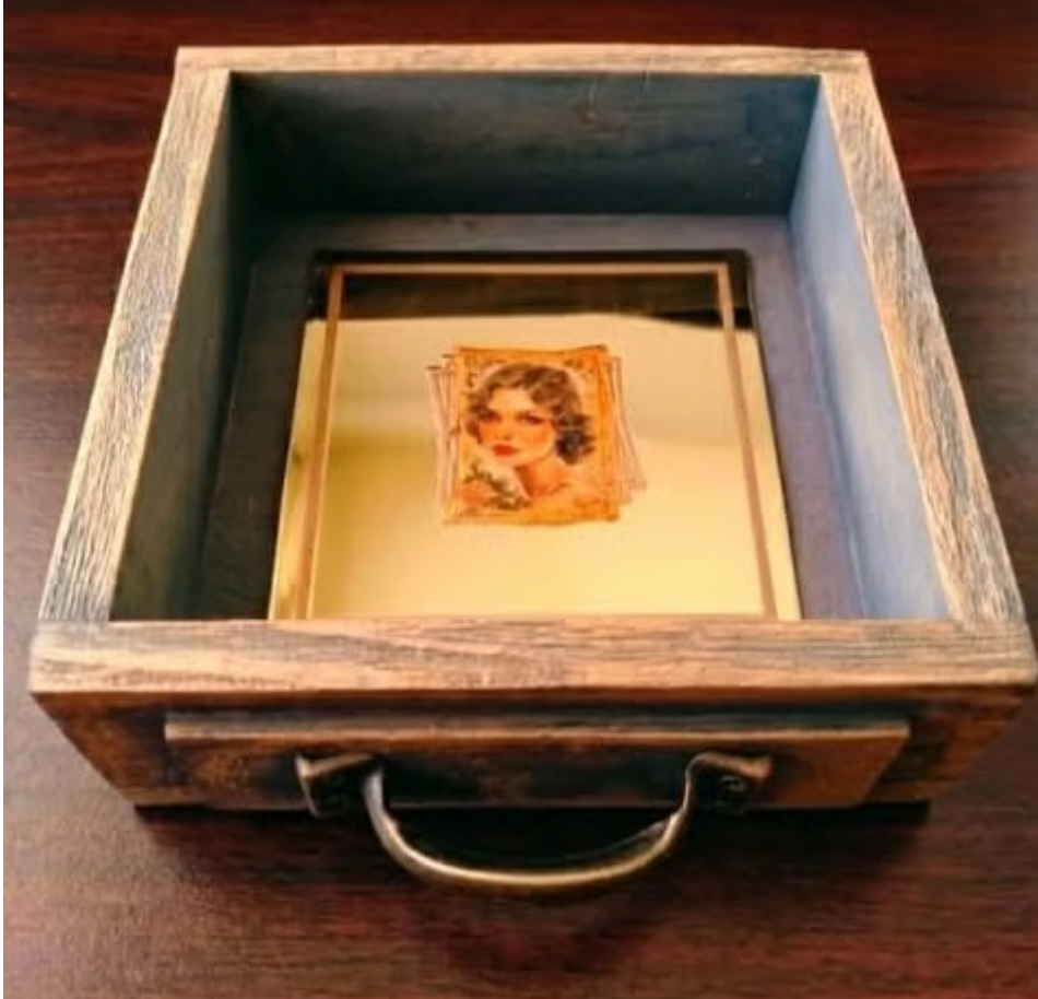 Vintage Retro Drawer 15x15 cm — for jewelry, candles, trinkets (two designs)
