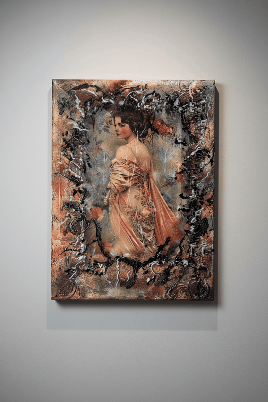 Madame Rose – Obraz Artystyczny Premium | Upcycling | Mixed Media