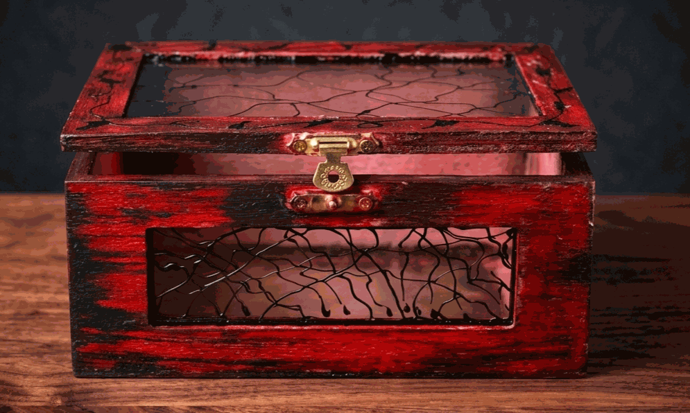 Szkatułka Zatrute Jabłko Handcrafted dark academia/gothic 15x11 cm