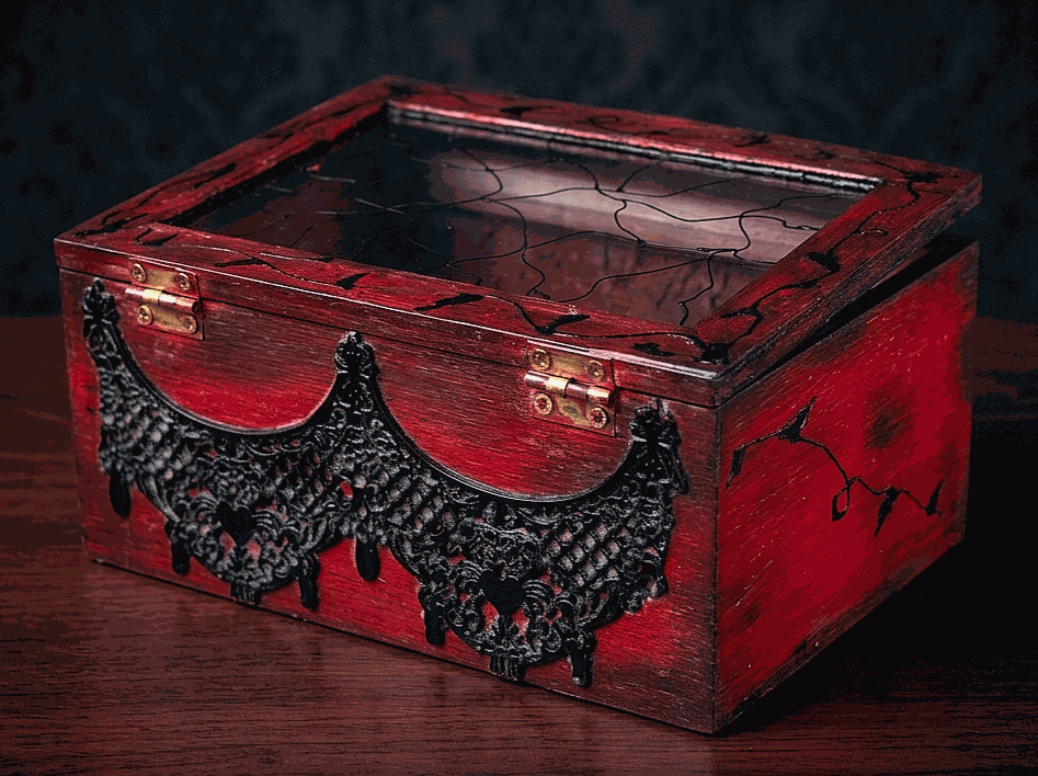 Szkatułka Zatrute Jabłko Handcrafted dark academia/gothic 15x11 cm