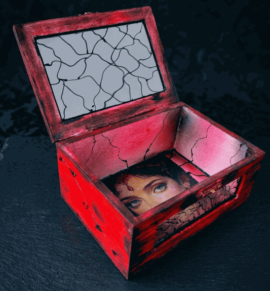Szkatułka Zatrute Jabłko Handcrafted dark academia/gothic 15x11 cm